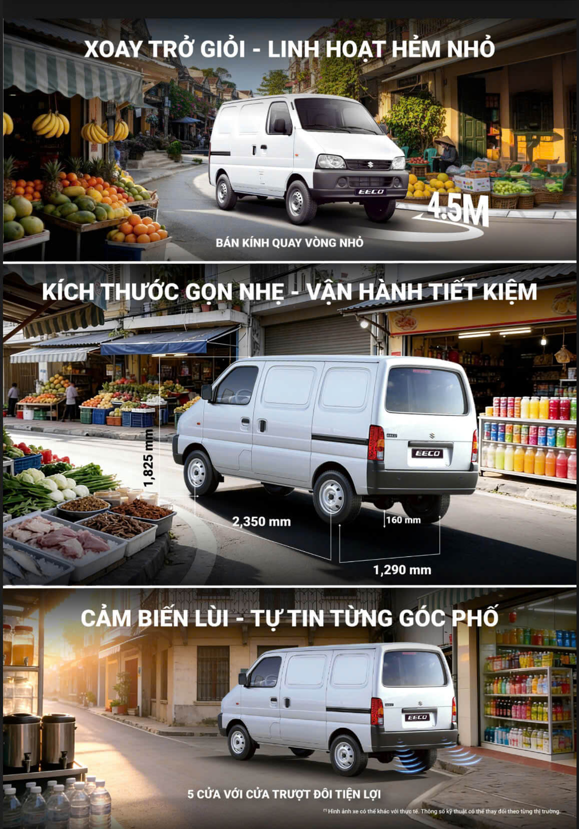 Suzuki Eeco Van giá xe, thông số